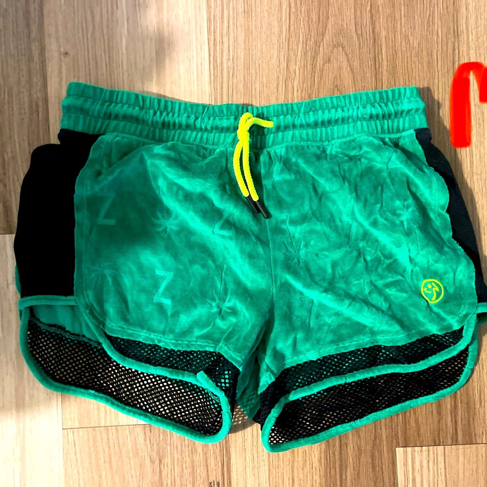 Green zumba shorts